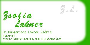 zsofia lakner business card