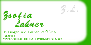 zsofia lakner business card